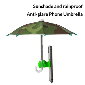 Support de téléphone pour vélo et moto avec pare-soleil, support en forme de cochon, parapluie manuel, pratique et compact, avec logo personnalisé - Product Image 1