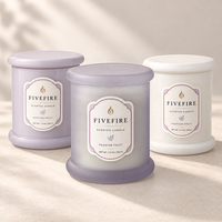 Bougie artisanale à la cire de soja parfumée à la passion fruit, à une seule mèche, dans un bocal en verre, décoration d'intérieur, mariage