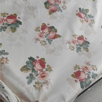 Grand rose pivoine impression coton sergé printemps et été nouveau tissu de couette en drap imprimé
