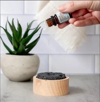 Diffuseur d'aromathérapie moderne en pierre de lave écologique avec base en bois de hêtre, huile essentielle pour la maison/la voiture/le bureau/l'hôtel