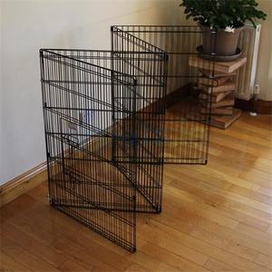 Bolígrafo de ejercicio, valla negra para perros, bolígrafo para cachorros, 8 paneles, corralito para perros, cajas de entrenamiento y viaje, alambre soldado, paneles para mascotas, valla - Product Image 5