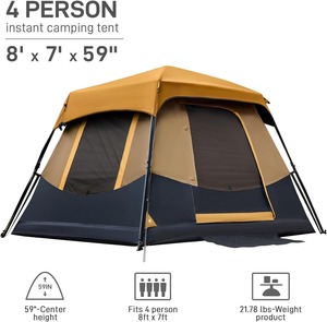 Carpa Familiar Grande OEM - Carpa de Camping Impermeable y Espaciosa con Paredes Verticales para un Refugio Exterior con Estilo de <span class=keywords><strong>Sala</strong></span> de Estar - Product Image 6