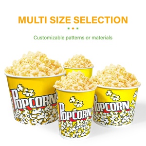 ZJPACK Venta al por mayor Desechables 32oz-170oz Tazas <span class=keywords><strong>de</strong></span> <span class=keywords><strong>palomitas</strong></span> <span class=keywords><strong>de</strong></span> maíz Papel <span class=keywords><strong>de</strong></span> pared simple <span class=keywords><strong>Palomitas</strong></span> <span class=keywords><strong>de</strong></span> maíz Cubos amarillos - Product Image 3