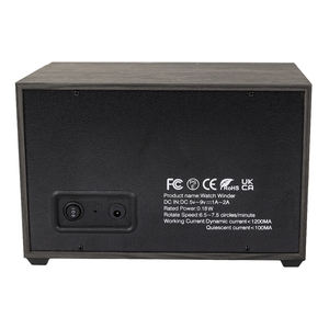 Boîte remontoir automatique pour 2 montres, entièrement intelligente, à arrêt automatique, silencieuse, motif bois d'ébène - Product Image 5