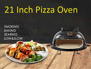 Horno de Leña Profesional KIMSTONE de 21 Pulgadas, Horno de Carbón Portátil para Exteriores, <span class=keywords><strong>Hornos</strong></span> de Pizza con Domo en Venta - Product Image 6