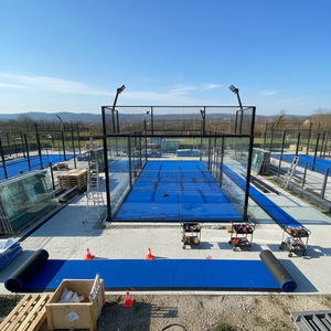 Cancha <span class=keywords><strong>de</strong></span> Pádel Profesional <span class=keywords><strong>de</strong></span> Alta Calidad con Estructura <span class=keywords><strong>de</strong></span> Acero, Vidrio Templado, Césped Artificial e Iluminación, Estándar FIP WPT - Product Image 3