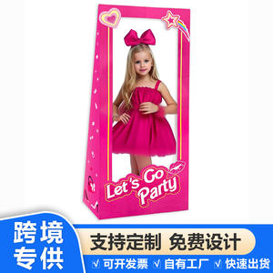 Accesorios de Fotografía de Cartón Rosa de Tamaño Real para Fiestas de Cumpleaños de Niñas, Comercio Electrónico Transfronterizo, Hechos de Plástico Resistente - Product Image 5