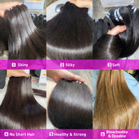 Paquete de Cabello Humano Virgen Birmano Crudo Sin Procesar de un Solo Donante Natural. Cabello Virgen Camboyano 100% con Cutícula Alineada Sin Procesar
