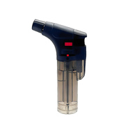 Logo personnalisé allume-cigare en plastique à l'épreuve du vent rechargeable briquet torche de camping en plein air au butane