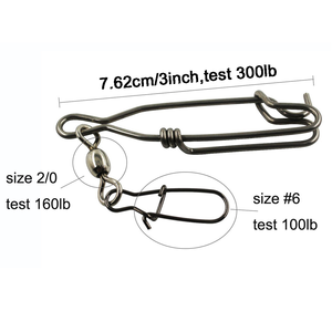 <span class=keywords><strong>JSM</strong></span>-ganchos de pesca de línea larga de atún, Clip de acero inoxidable, ramas con giratorios de grúa, broches de bloqueo dúo - Product Image 3