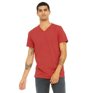 Custom <b>Men</b> BambooCotton Short Sleeve V Neck T <b>Shirts</b> - Product Image 1