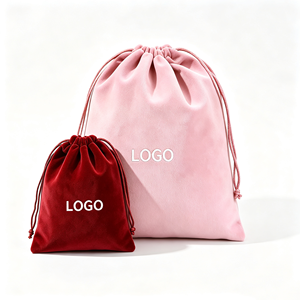 Pochette en velours doux de qualité supérieure avec cordon de serrage, sac cadeau en velours personnalisé avec logo pour bijoux, bracelet, montre, petits accessoires, rangement - Product Image 5