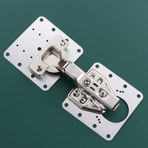 Placa de reparación de bisagras de acero inoxidable para fijación de puertas de armario, montaje en superficie, duradera y antirustica - Product Image 2