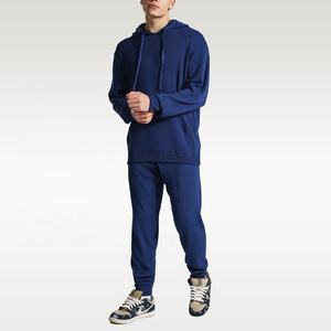 Hot sale Men Plain Hooded running suit Casual wear Cotton fleece Tracksuit - Product Image 1