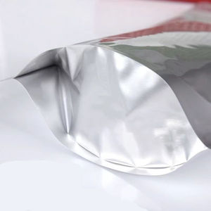Mylar Gümüş Renkli Tekrar Kapatılabilir Kilitli Gıda Sınıfı Su Geçirmez Nem Geçirmez Salata Saklama Doypack Poşetleri Ayakta Duran Saf Süt Evcil Hayvan Maması - Product Image 5