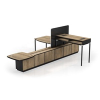 Mobilier de bureau multifonctionnel style libre Bureau de travail pour plusieurs personnes Grand espace de rangement Poste de travail Établi Bureau de bureau