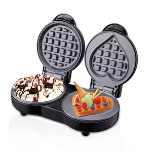 Gaufrier électrique double couche antiadhésif pour le petit-<span class=keywords><strong>d</strong></span>éjeuner et le brunch - Product Image 6