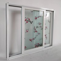 Châssis de fenêtre à battant coulissant en aluminium modèles noirs pour l'extérieur et l'hôtel avec verre aluminium et prix compétitifs