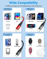 Câble multifonction PD 100W 20W Chargement rapide USB a Type C vers L Type C Câble Turbo 100W Câble USB 4 en 1