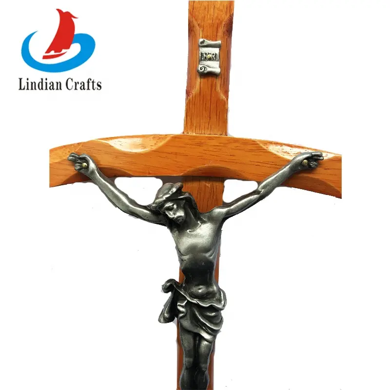 Crucifixo de madeira de azeitona, crucifixo cruz da máquina de crucifixo jesus cristo