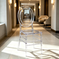 Chaise fantôme en acrylique transparente personnalisable en gros, empilable, pour mariage, banquet, événement, décoration de fête