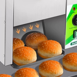 Máquina Eléctrica Comercial para Hamburguesas de 2000W con Tostador de Pan para Hamburguesas - Product Image 4