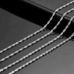 Cadena de Cuerda de Plata de Ley <span class=keywords><strong>925</strong></span> a Granel para Fabricación de Joyería Collar Pulsera - Product Image 4