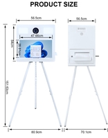 Photomaton avec écran tactile 21,5 pouces, imprimante intégrée, logiciel gratuit, hauteur réglable, pour entrepôts d'outre-mer (Royaume-Uni/États-Unis/Canada/UE)
