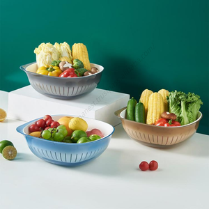 En gros SYH568 Panier égouttoir double couche en plastique pour la cuisine domestique, pour le stockage des fruits et légumes et le nettoyage - Product Image 3