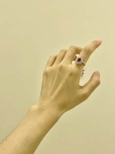 18K altın ısıtılmamış yakut yüzük-kadınlar için doğal köpüklü taş takı, günlük giyim ve özel günler için zarif tasarım - Product Image 4