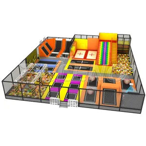 Família Play Center Jumping Bed Foam Pit Sport Game Trampolim Park Equipment Para Adultos e Crianças