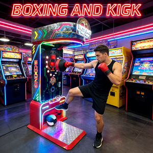 LEON BOXING y KIGK Fútbol: Novedad en Máquinas de Boxeo Arcade, Máquina de Entrenamiento de Boxeo que Funciona con Monedas, Juegos de Patadas y Golpes - Product Image 5