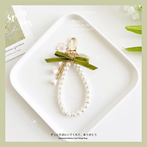 Nouvelle Clé USB Anti-Perte en Alliage de Zinc Style Pastoral d'Été avec Ruban Vert et Pendentif Fille Mori, Motif Muguet, pour Filles - Product Image 4