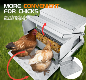 Équipement d'alimentation automatique galvanisé pour volailles d'extérieur, poulets, faisans et canards, pour fermes avicoles - Product Image 3