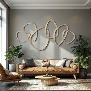 2023 Style moderne métal tenture murale ornements Art déco fer maison salon décor espace-thème nature morte décoration de la maison - Product Image 2