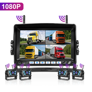 Wireless <b>Camera</b> <b>System</b> AHD 1080P Truck 7 Inch Car Monitor Backup With DVR Recorder 4CH for Wireless-7-x36-4 Wireless Backup Came - Product Image 1