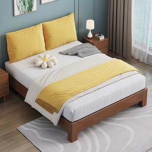 Struttura <span class=keywords><strong>letto</strong></span> in legno massello stile nordico; <span class=keywords><strong>Letto</strong></span> a piattaforma a basso profilo senza testiera; Adatto per appartamenti o camere d'albergo. - Product Image 6