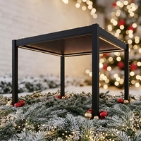 Vente en gros de gazebo et pergola de jardin en aluminium 6063-T5 avec revêtement en poudre, 3x4m, résistant aux intempéries, écologique, commercial, OEM, en vrac