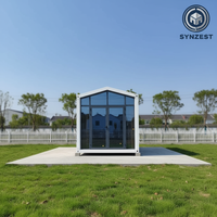 SYNZEST Maison conteneur détachable de 20 pieds, mini-maison, abri modulaire en conteneur pour réfugiés, maison mobile