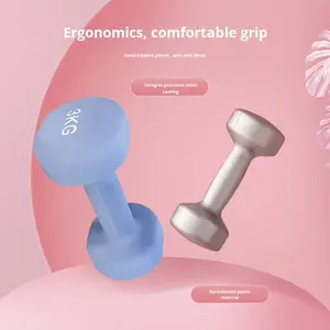 Set di Piccoli Manubri in Puro Ferro per Donne Uomini Studenti di Yoga e Bambini - Attrezzatura Fitness per Casa con Rivestimento in Plastica - Product Image 3