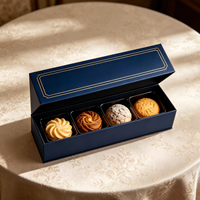 Boîte cadeau en papier rigide de luxe haut de gamme personnalisée pour bonbons et chocolats, matériaux recyclés, fenêtre en PVC, fermeture magnétique, gaufrage mat