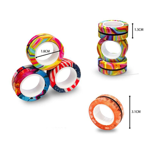 Magnetic Rings Fidget <b>Toys</b> Adults Teens Boys ADHD Anxiety Magnetic Fidgets for Kids Fidget Spinner Rings for Relief Gifts - Product Image 2