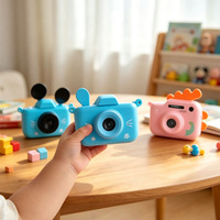 Étui de protection pour appareil photo pour enfants en silicone écologique et mignon avec logo personnalisé, accessoire portable, coque promotionnelle