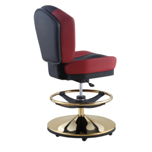 Cadeira de <span class=keywords><strong>Casino</strong></span> Ajustável em Couro PU com Rodízios, Moderna e Ergonômica, Banqueta para Mesas de Poker e Salas de Jogos - Product Image 3