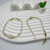 Bracelet en laiton plaqué or avec zircon et étoile brillante, fait main, avec pendentif cœur poli, cadeau tendance pour anniversaire ou occasion spéciale