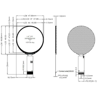 Écran LCD TFT rond de 1,8 pouce 360*360 QSPI, module LCD circulaire de 1,8 pouce 20 broches ST77916, écran tactile en option