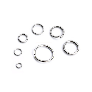 Anillo abierto de acero inoxidable de una sola vuelta para la fabricación de pulseras, accesorios de joyería redondos, componentes chapados de material 304 - Product Image 5