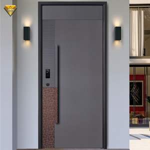 Portes battantes en <span class=keywords><strong>acier</strong></span> modernes pour l'intérieur <span class=keywords><strong>et</strong></span> le jardin, surface finie, caractéristiques de sécurité pour l'entrée principale, extérieur de la maison - Product Image 2