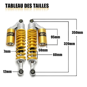 280 מ "מ 300 מ" מ 320 מ "מ עבור צ 'יטה 125 נגד בולמי זעזועים - Product Image 5