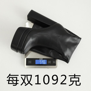 Bottes en cuir à talon haut et plateforme, style western, grande taille, avec bas intégré - Product Image 6